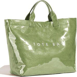 Women's THE TOTE Handbag PVC -Green-